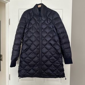 Navy mid length puffer by LULULEMON, size 4